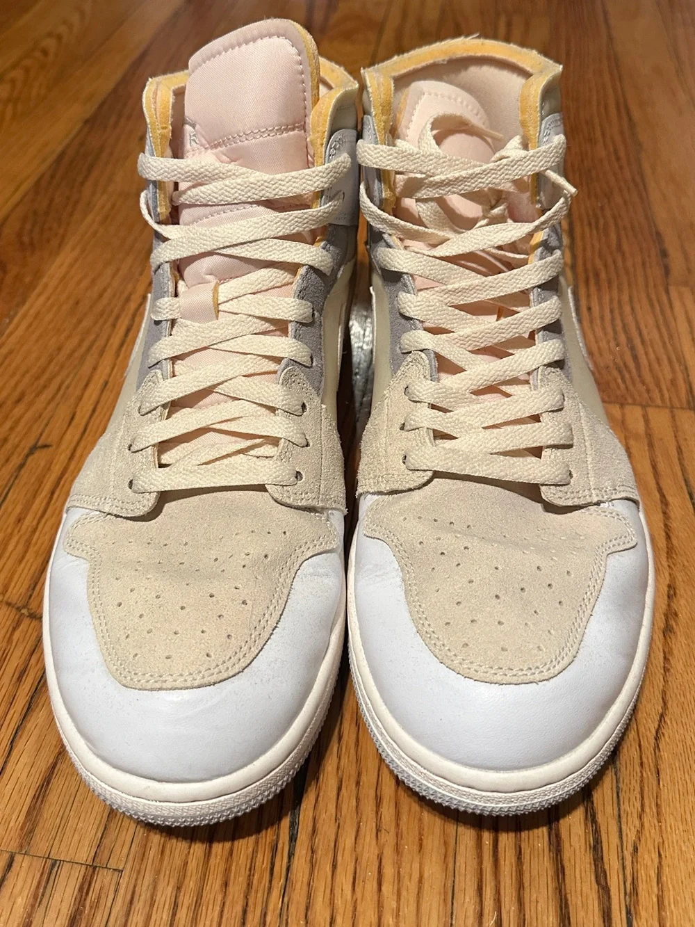 Jordan 1 Mid Off White Cream Sneakers